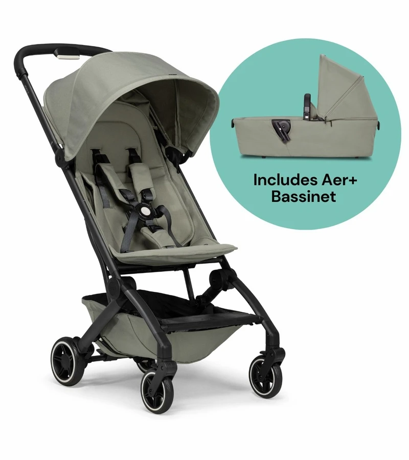 Joolz Aer+ Lightweight Compact Stroller + Bassinet Bundle - Sage Green 3 Joolz Aer+ Lightweight Compact Stroller + Bassinet Bundle - Sage Green