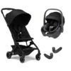 Joolz Aer+ Pushchair & Pebble 360/360 Pro Travel System - Refined Black -Joolz joolz aer pushchair pebble 360 black no carrycot no base flat