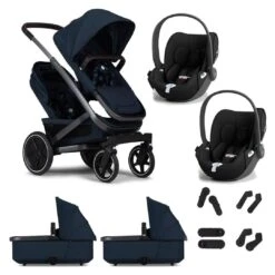 Joolz Geo3 Pushchair + Cloud T Twin Travel System - Navy Blue