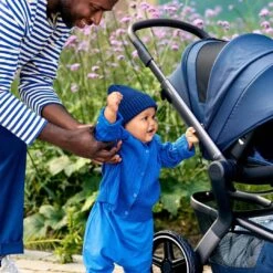Joolz Hub+ Pushchair - Navy Blue 12 Joolz Hub+ Pushchair - Navy Blue -Joolz joolz hub plus pushchair navy blue lifestyle